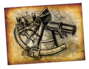 Illustration of a Sextant