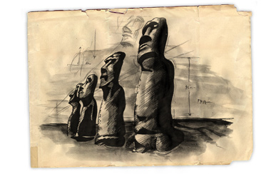 Illustration of Easter Island Moas