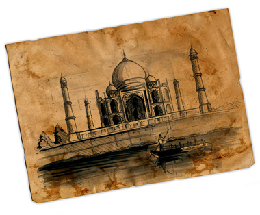 Illustration of the Taj Mahal