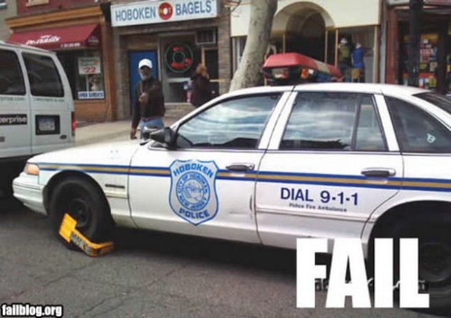 Hoboken Police Car Fail